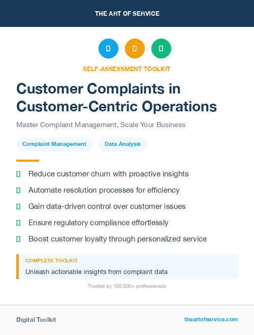 Customer Complaints in Customer-Centric Operations