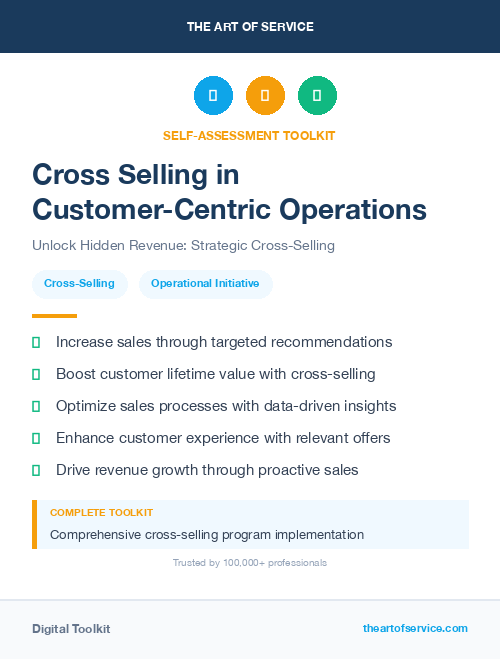 Cross Selling in Customer-Centric Operations