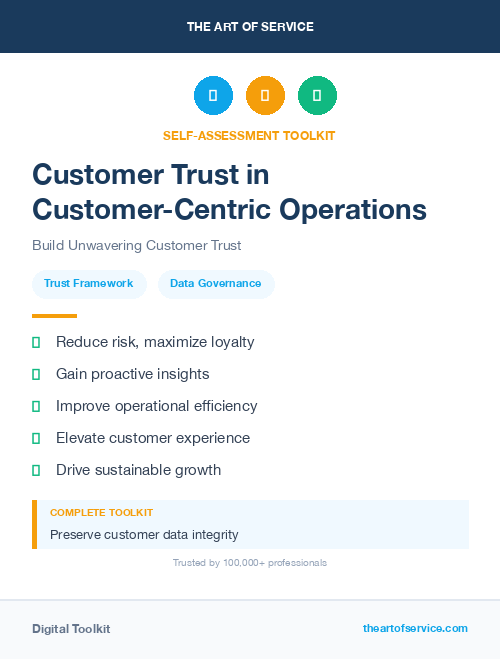 Customer Trust in Customer-Centric Operations