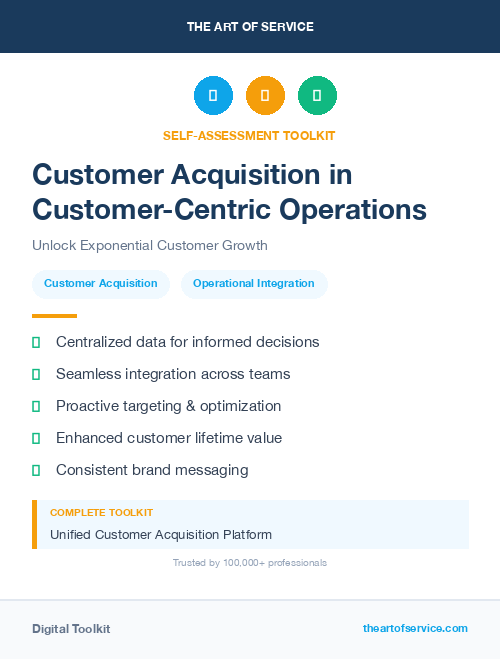 Customer Acquisition in Customer-Centric Operations