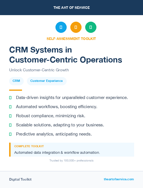 CRM Systems in Customer-Centric Operations