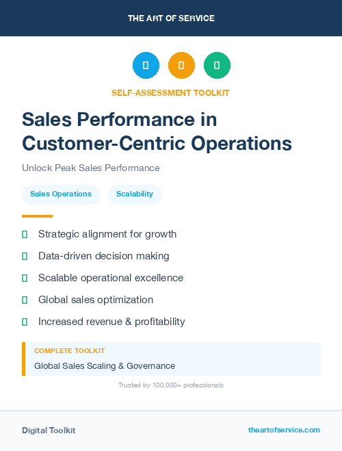 Sales Performance in Customer-Centric Operations