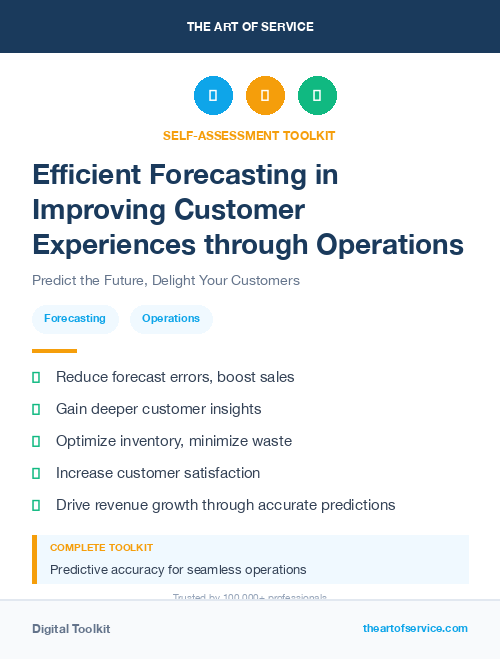 Efficient Forecasting in Improving Customer Experiences through Operations