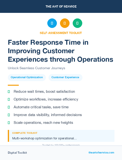 Faster Response Time in Improving Customer Experiences through Operations