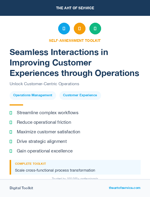 Seamless Interactions in Improving Customer Experiences through Operations