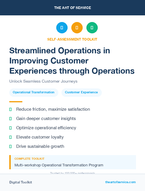 Streamlined Operations in Improving Customer Experiences through Operations