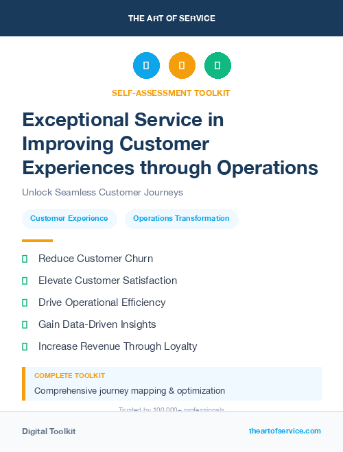 Exceptional Service in Improving Customer Experiences through Operations
