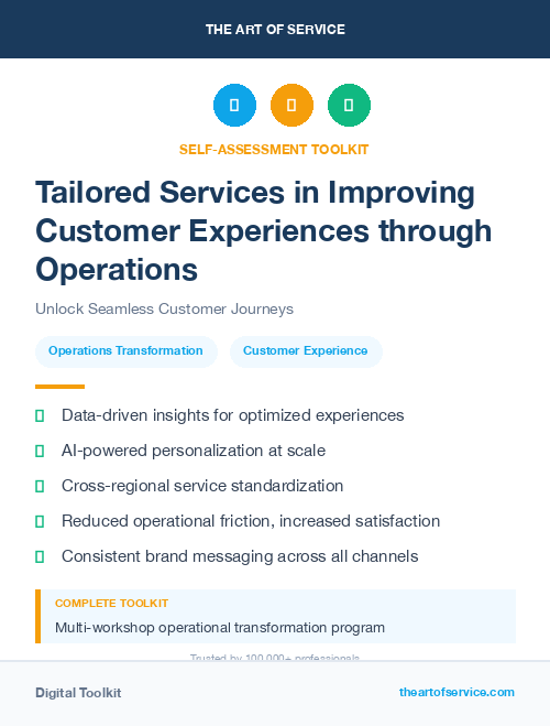 Tailored Services in Improving Customer Experiences through Operations