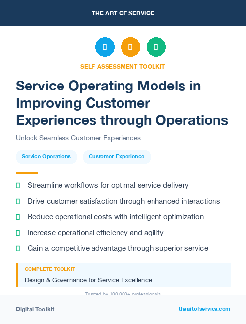 Service Operating Models in Improving Customer Experiences through Operations
