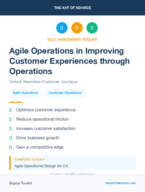 Agile Operations in Improving Customer Experiences through Operations