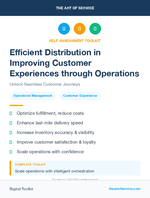 Efficient Distribution in Improving Customer Experiences through Operations