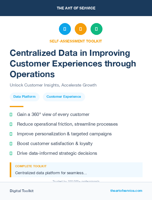 Centralized Data in Improving Customer Experiences through Operations