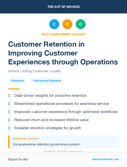 Customer Retention in Improving Customer Experiences through Operations