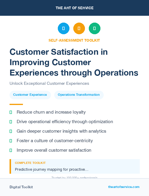 Customer Satisfaction in Improving Customer Experiences through Operations