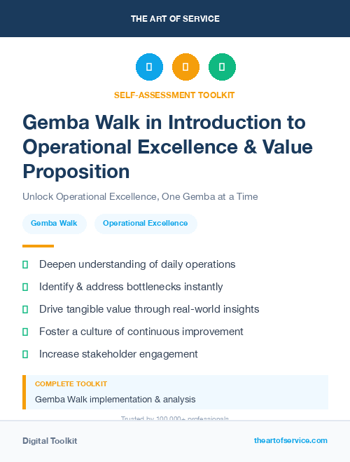 Gemba Walk in Introduction to Operational Excellence & Value Proposition