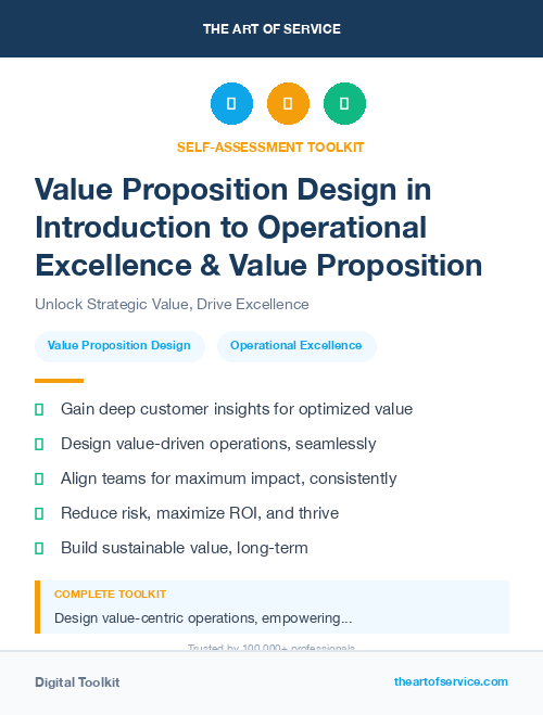 Value Proposition Design in Introduction to Operational Excellence & Value Proposition