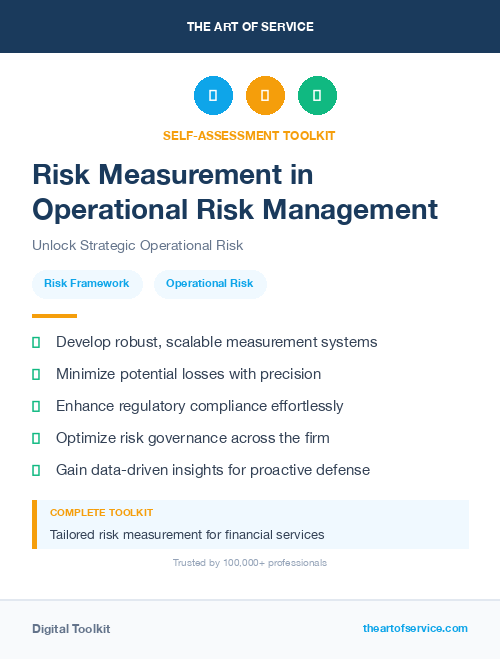 Risk Measurement in Operational Risk Management