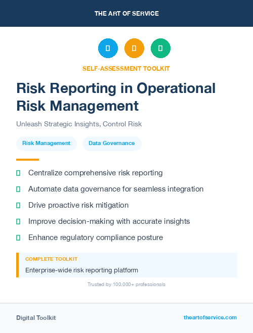 Risk Reporting in Operational Risk Management