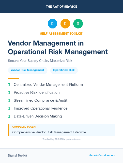 Vendor Management in Operational Risk Management