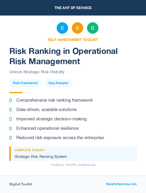 Risk Ranking in Operational Risk Management