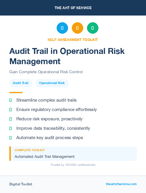 Audit Trail in Operational Risk Management
