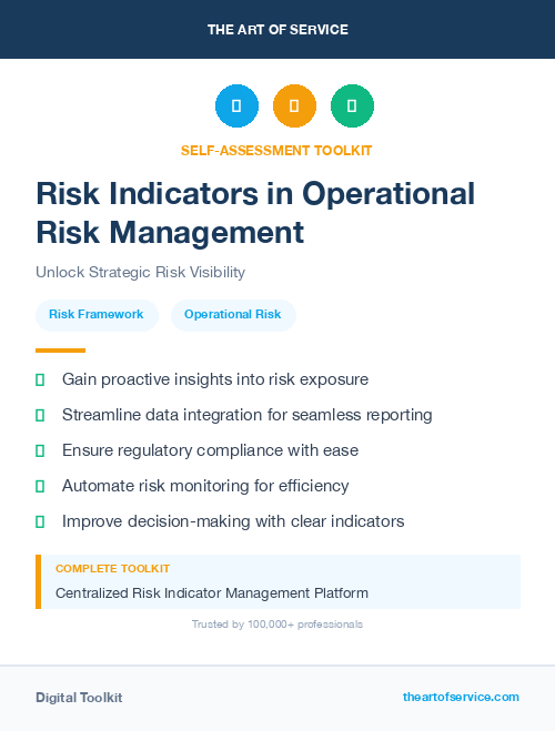 Risk Indicators in Operational Risk Management