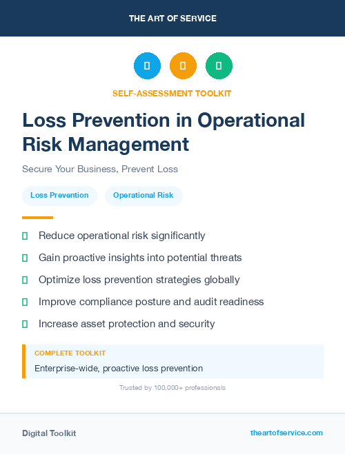 Loss Prevention in Operational Risk Management