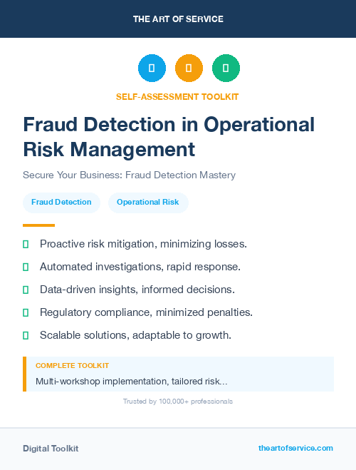 Fraud Detection in Operational Risk Management