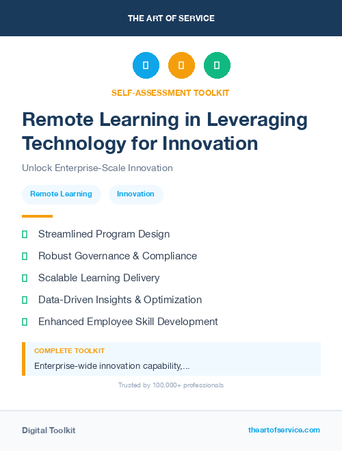 Remote Learning in Leveraging Technology for Innovation