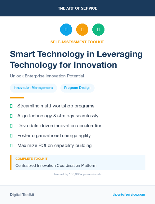 Smart Technology in Leveraging Technology for Innovation