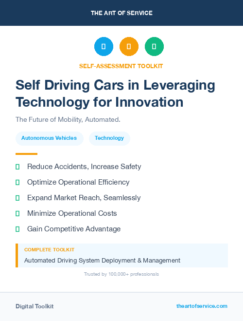 Self Driving Cars in Leveraging Technology for Innovation