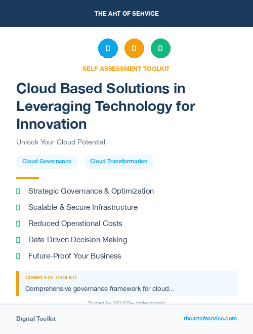 Cloud Based Solutions in Leveraging Technology for Innovation