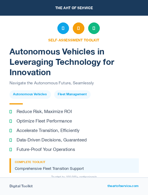 Autonomous Vehicles in Leveraging Technology for Innovation