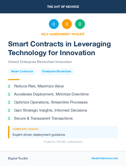 Smart Contracts in Leveraging Technology for Innovation