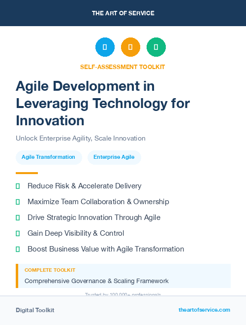 Agile Development in Leveraging Technology for Innovation