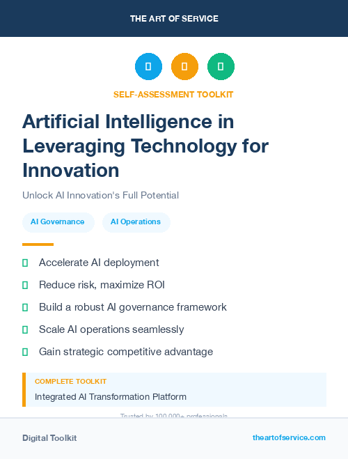 Artificial Intelligence in Leveraging Technology for Innovation