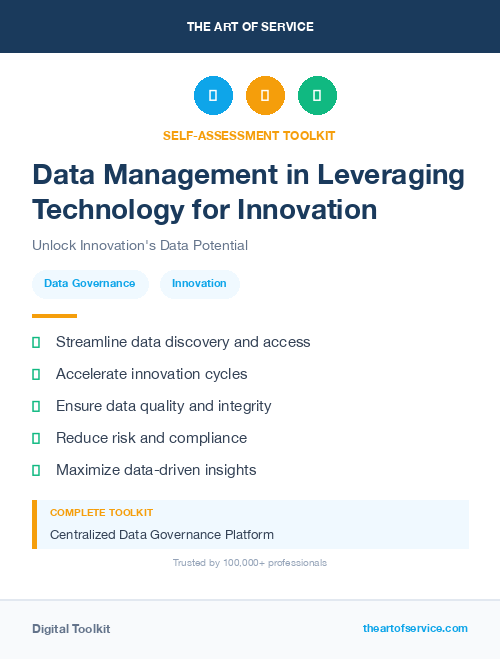 Data Management in Leveraging Technology for Innovation