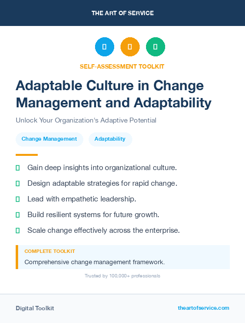 Adaptable Culture in Change Management and Adaptability