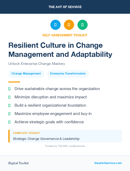 Resilient Culture in Change Management and Adaptability