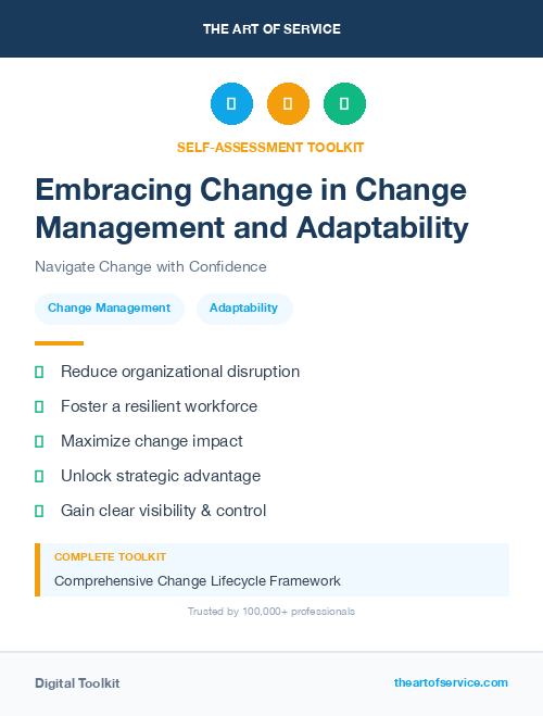 Embracing Change in Change Management and Adaptability