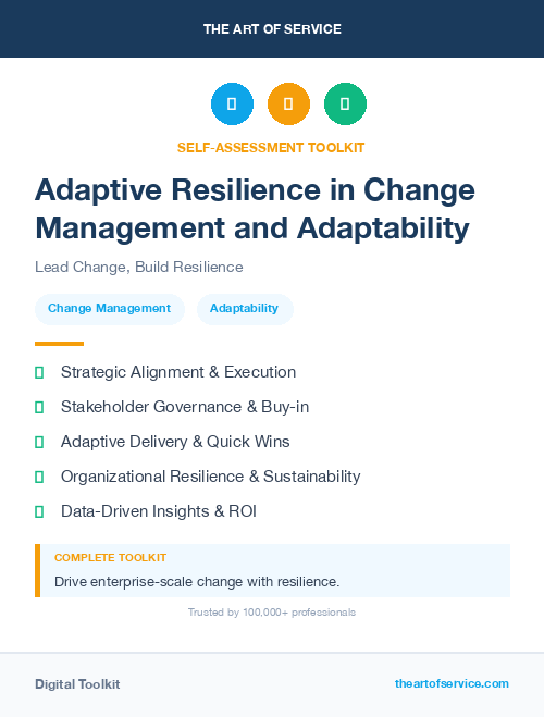 Adaptive Resilience in Change Management and Adaptability