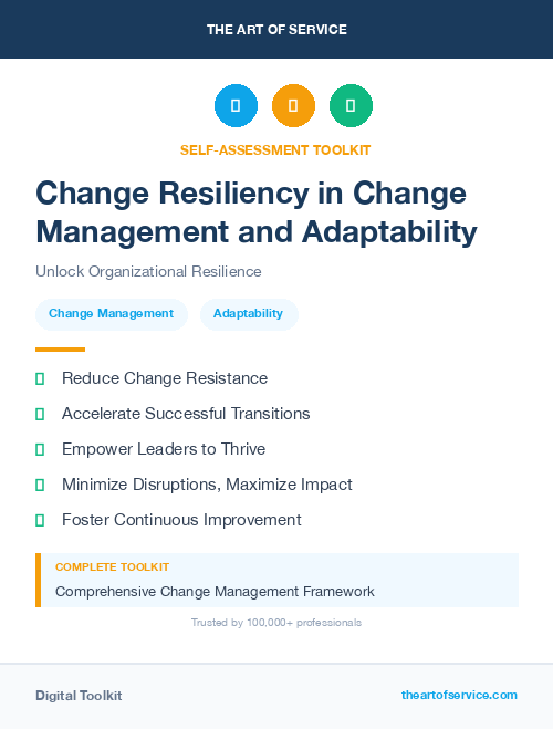 Change Resiliency in Change Management and Adaptability