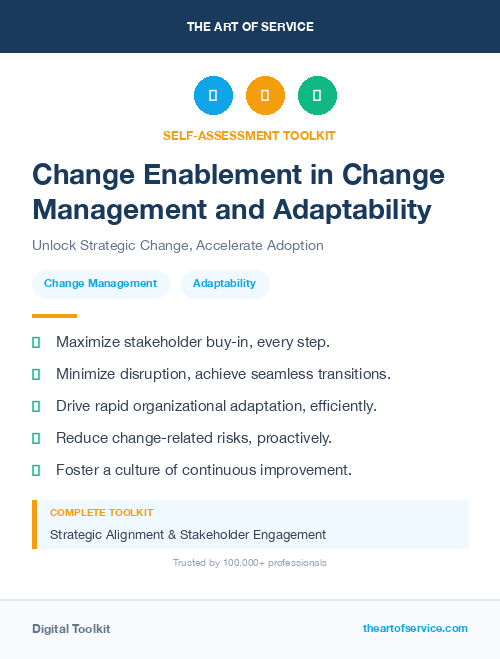 Change Enablement in Change Management and Adaptability