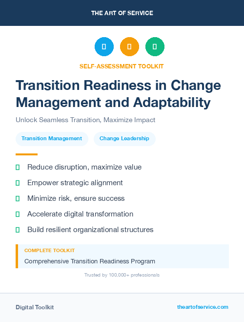 Transition Readiness in Change Management and Adaptability
