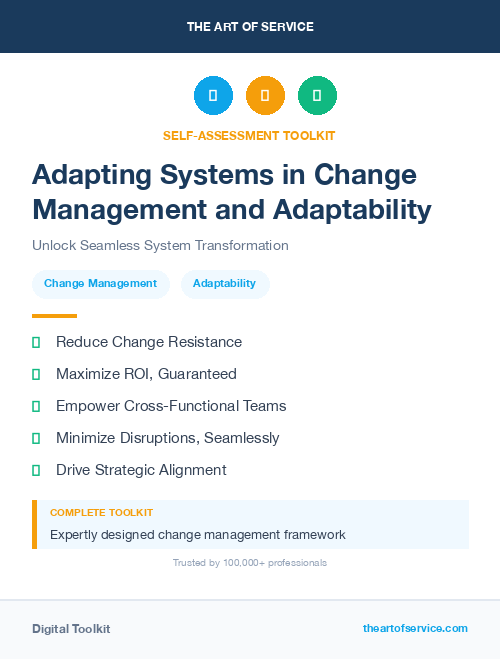 Adapting Systems in Change Management and Adaptability