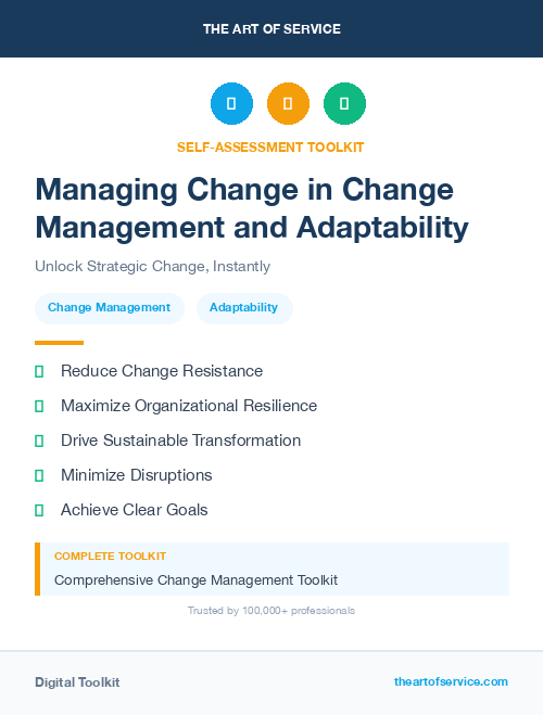Managing Change in Change Management and Adaptability