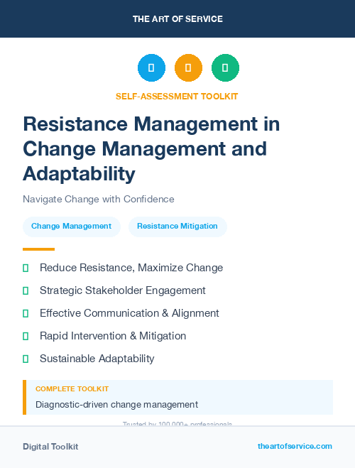 Resistance Management in Change Management and Adaptability