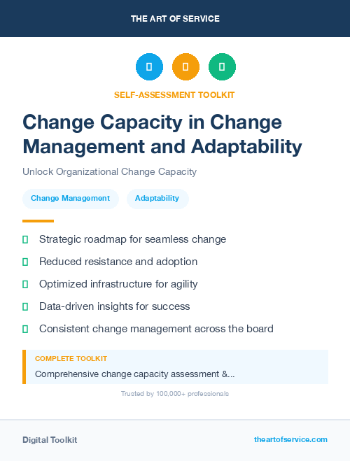 Change Capacity in Change Management and Adaptability