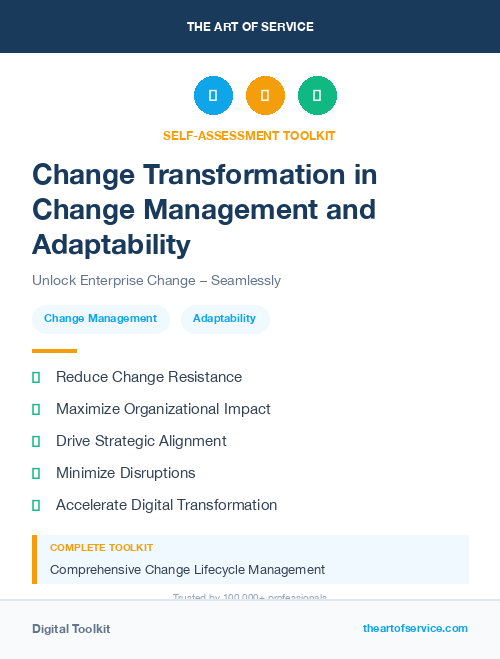Change Transformation in Change Management and Adaptability