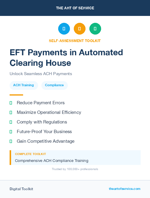 EFT Payments in Automated Clearing House
